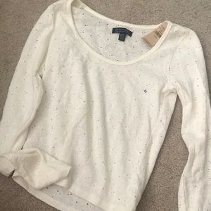 Long sleeve cropped shirt